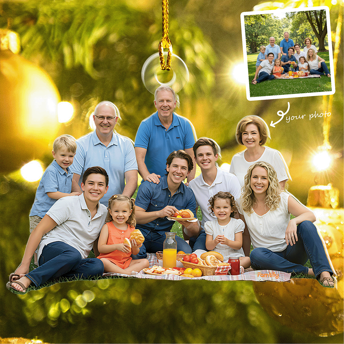 Custom Photo – Personalized Christmas Acrylic Ornament For Family