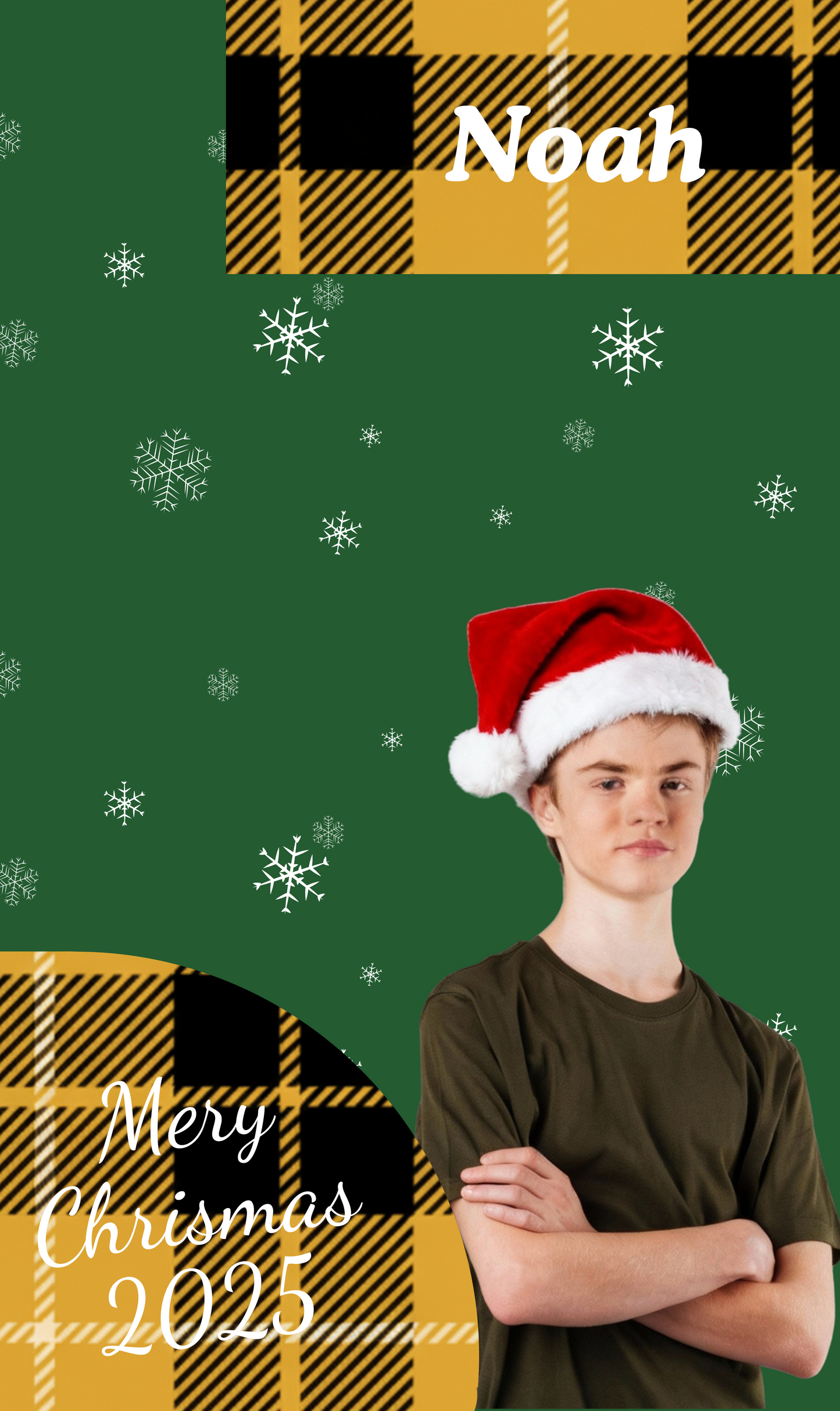 Personalized Family Photo Merry Christmas Stocking