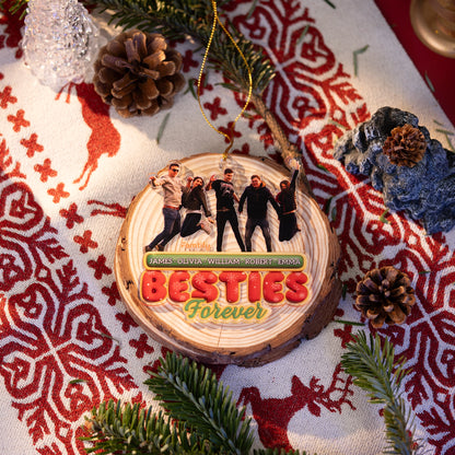 Besties Forever – Personalized 3D Acrylic Ornament