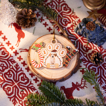 Joyful Dog – Custom Wood Ornament for Dog Lovers Christmas Gift