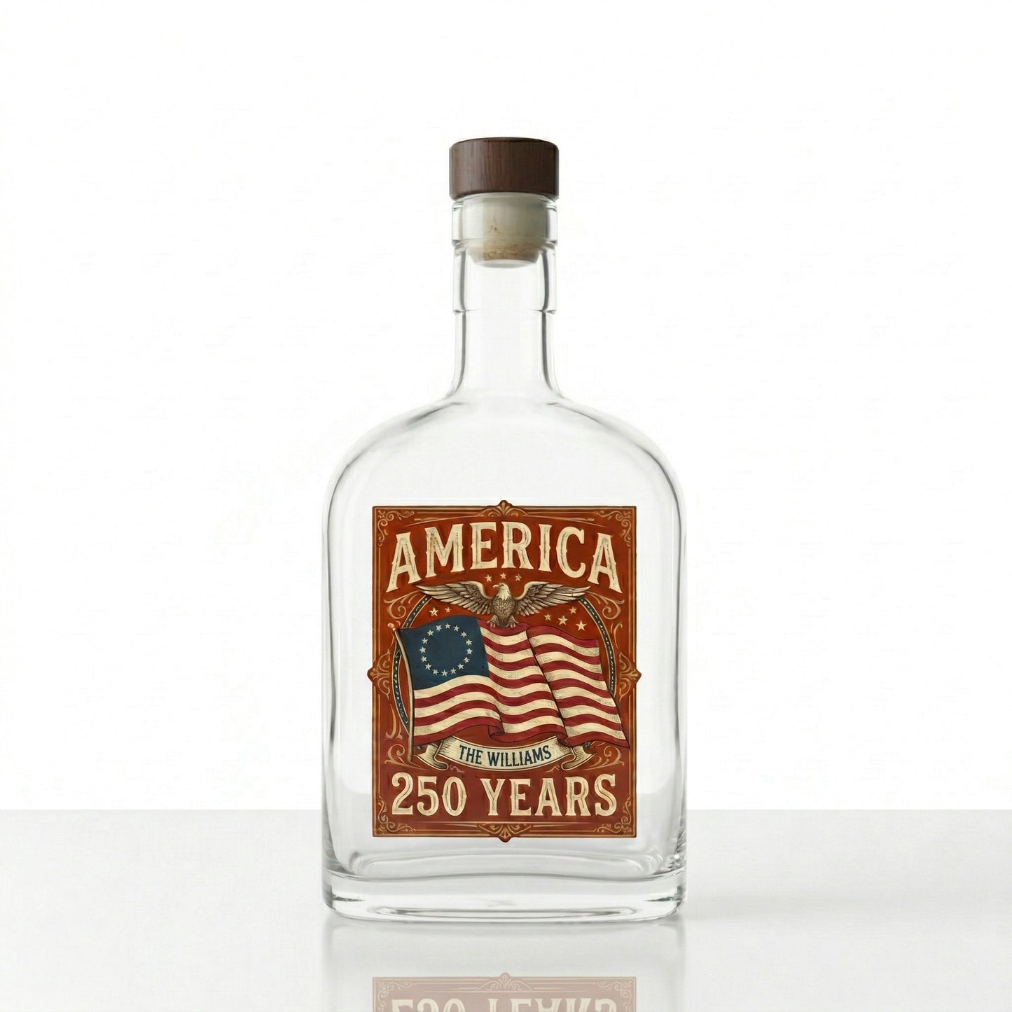 250 Years America Anniversary 250th Independence Day Whiskey Bottle