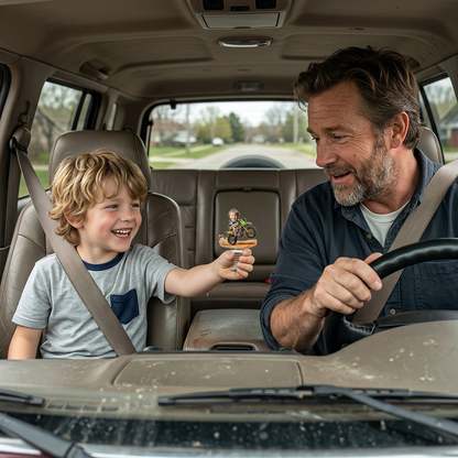Personalized Drive Safe Car Standee for Dad – “Stronger Together” Custom Photo Gift