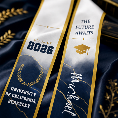 Personalized The Future Awaits Graduation Stole – Custom Photo and Name