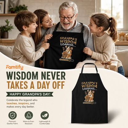 Grandpa's Wisdom Loading Apron – Funny Grandpa BBQ & Cooking Apron Gift