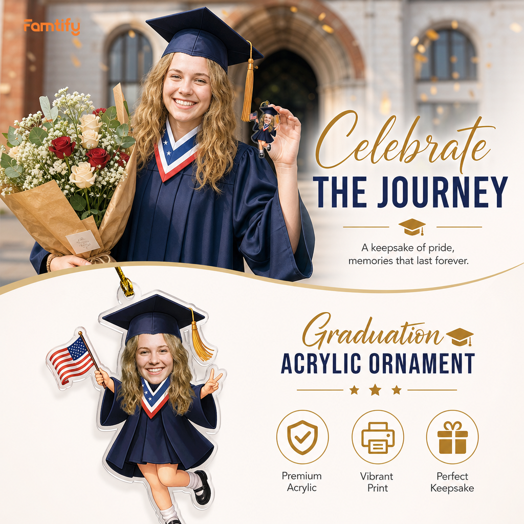 Personalized Custom Photo Graduation Acrylic Ornament