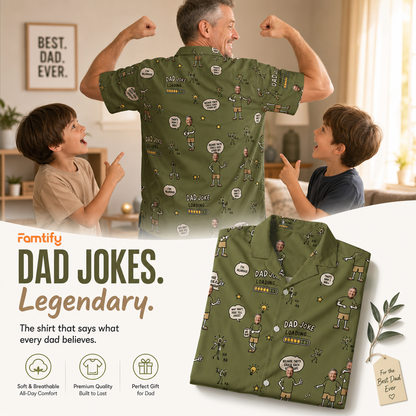 Dad Joke Loading Hawaiian Shirt | Personalized Funny Gift for Dad