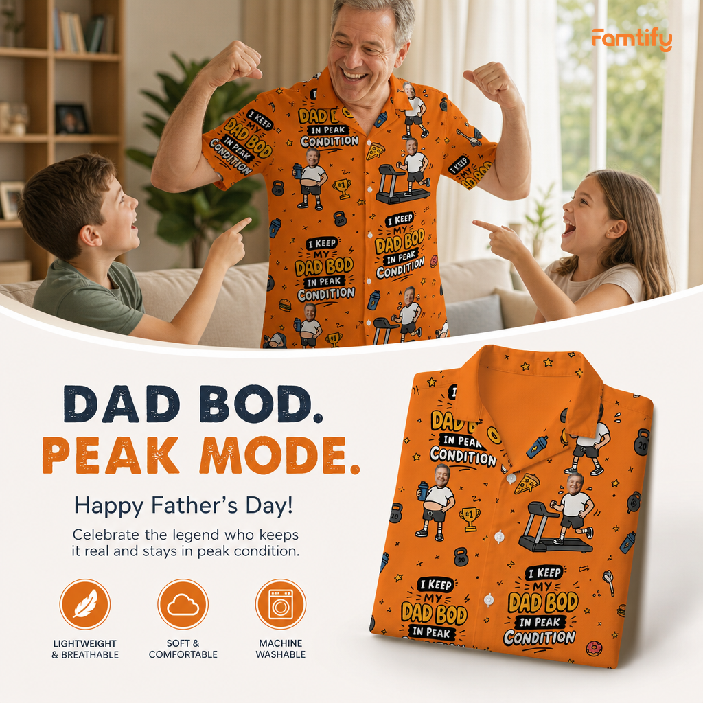 I Keep My Dad Bod In Peak Condition Hawaiian Shirt | Personalized Funny Gift for Dad