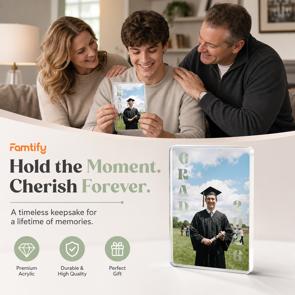 Personalized Graduation Name and Photo Rectangle Acrylic Plaque