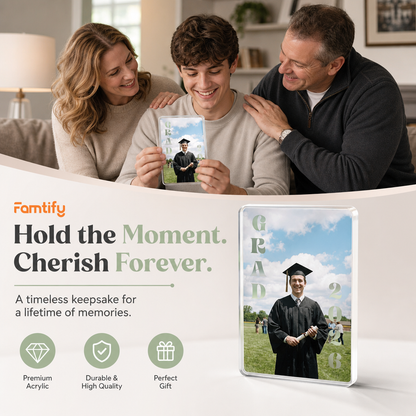 Personalized Graduation Name and Photo Rectangle Acrylic Plaque