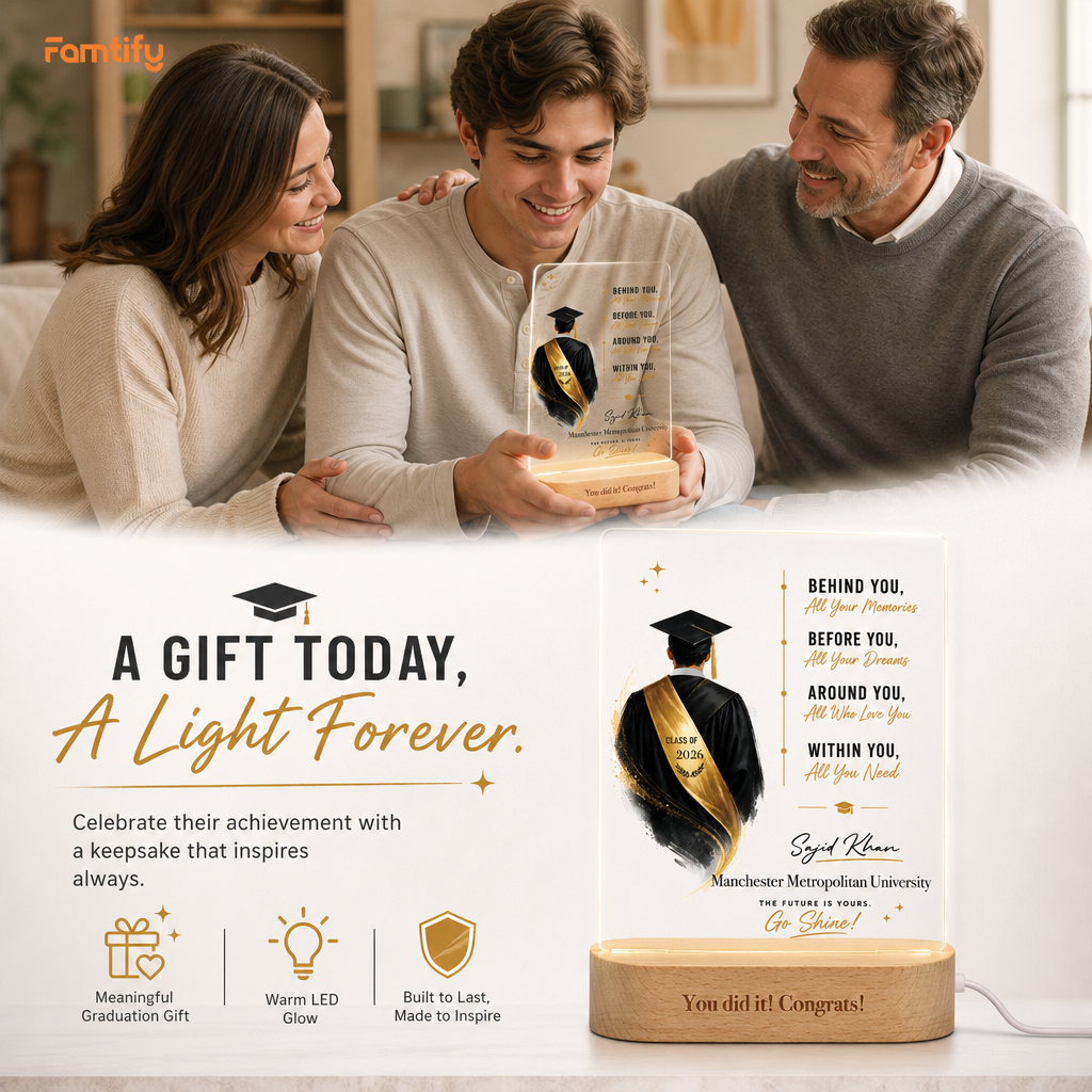 Personalized The Future Is Yours Go Shine Night Light – Graduation Gift