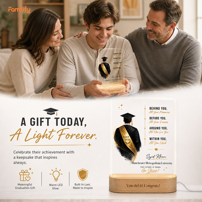Personalized The Future Is Yours Go Shine Night Light – Graduation Gift