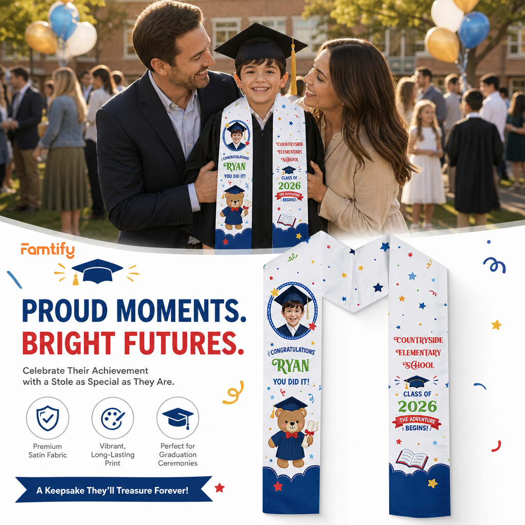 Personalized Congratulations You Did It Kid Graduation Stole – Custom Name