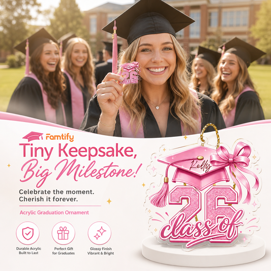 Personalized Class of 2026 Acrylic Ornament - Custom Graduation Keepsake