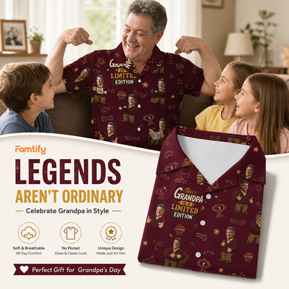 This Grandpa Is a Limited Edition Hawaiian Shirt – Personalized Tropical Gift for Grandpa
