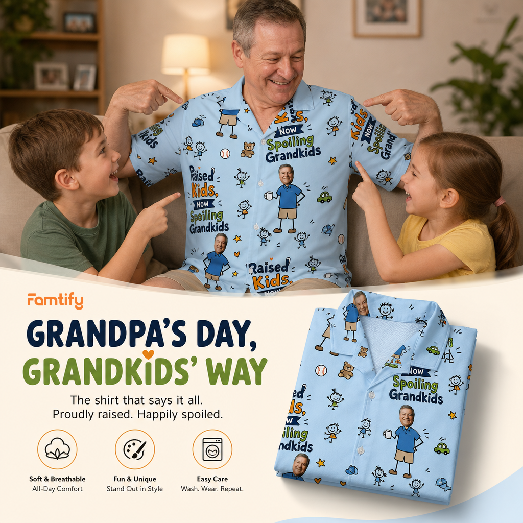 Raised Kids Now Spoiling Grandkids Hawaiian Shirt – Personalized Tropical Gift for Grandpa