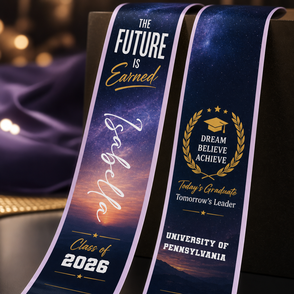 Personalized Today's Graduate Tomorrow's Leader Graduation Stole – Custom Photo and Name