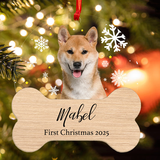 First Christmas Together – Personalized Pet Wood And Acrylic Ornament