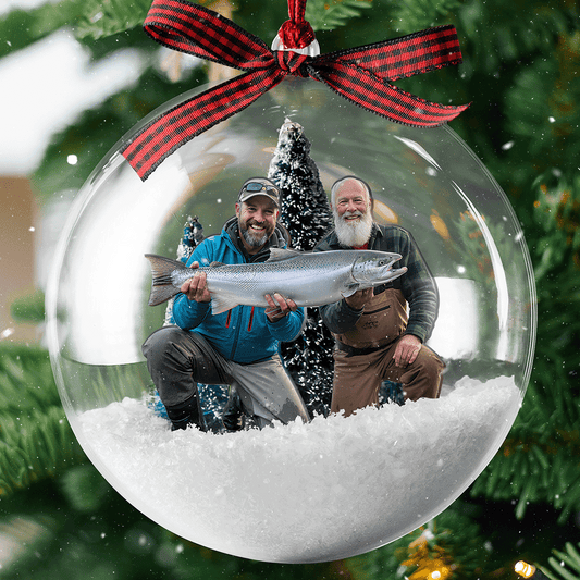 Fisherman Personalized Christmas Bauble Ornament