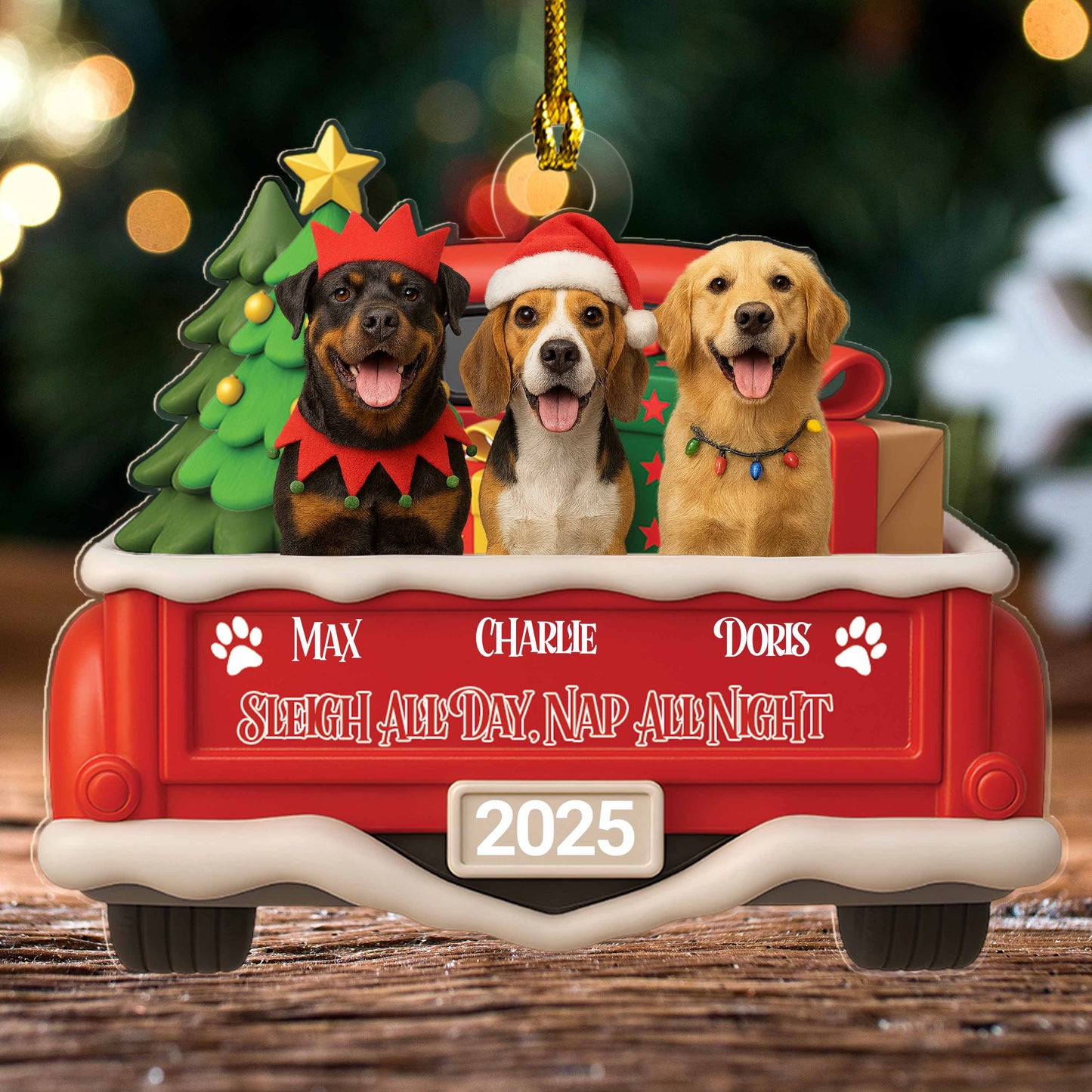 Furry Little Christmas – Custom Pet Acrylic Ornament