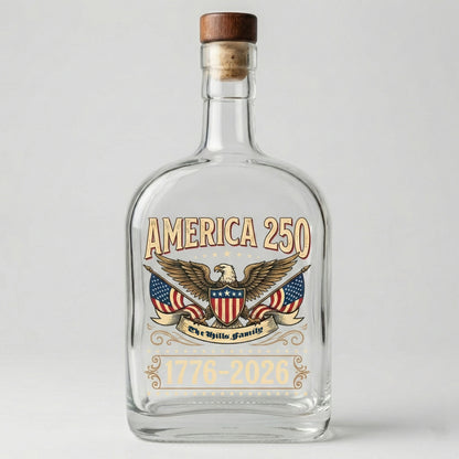 USA 250th Anniversary 250 Years of Freedom America Whiskey Bottle