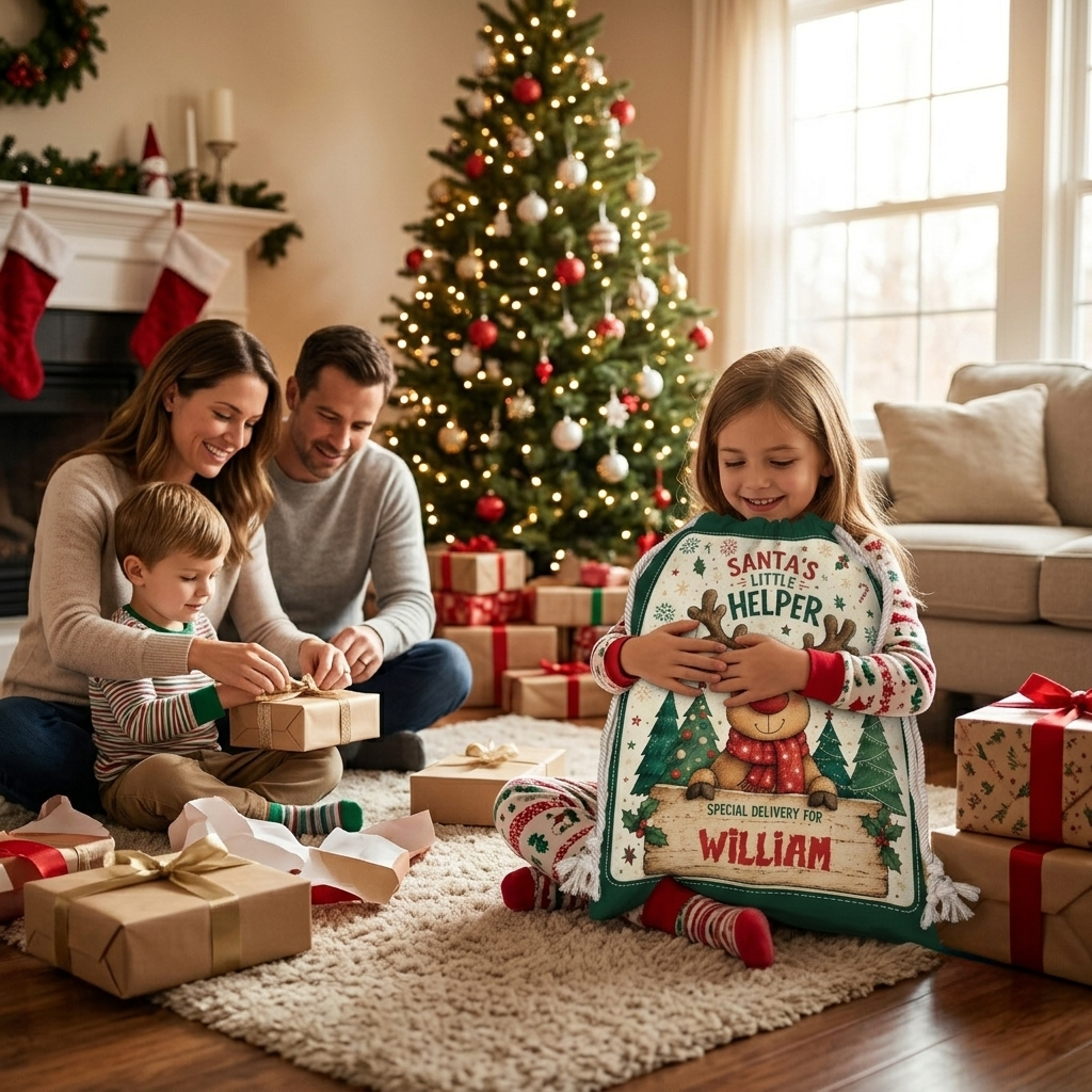Personalized Santa's Little Helper Christmas Sack with Custom Name