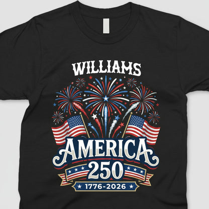 America 250 Semiquincentennial Fireworks Celebration Shirt
