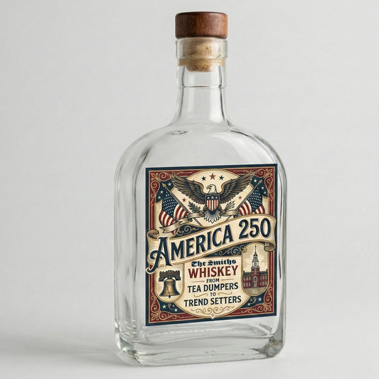 USA 250 Strong Flag American States Patriotic Whiskey Bottle