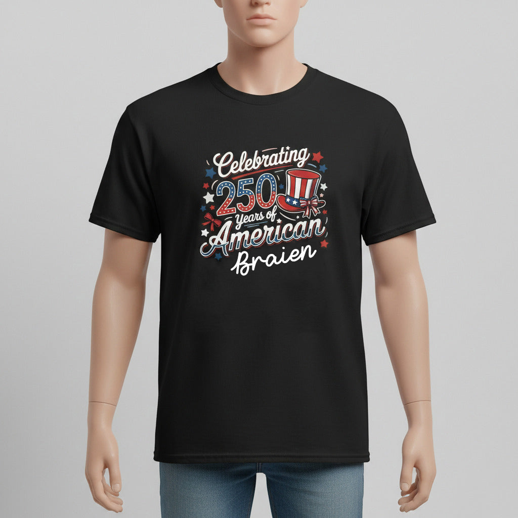Personalized USA 250th Anniversary T-Shirt – Celebrating 250 Years of American Custom Name Shirt
