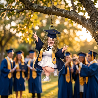Personalized Graduation Year and Photo Acrylic Ornament