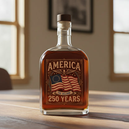 250 Years America Anniversary 250th Independence Day Whiskey Bottle