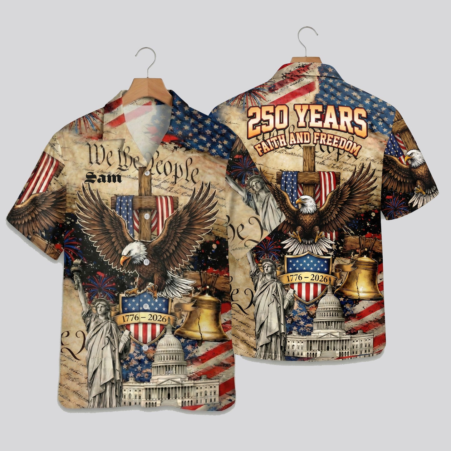 We The People 250 Years Faith and Freedom Hawaiian Shirt