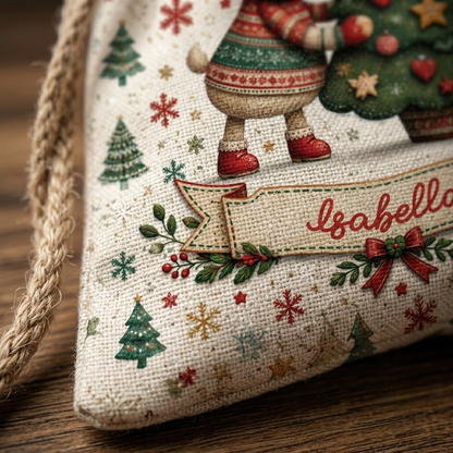 Personalized Joy Delivered Christmas Sack with Custom Name