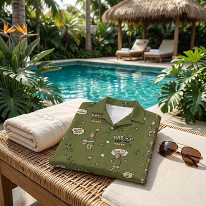 Dad Joke Loading Hawaiian Shirt | Personalized Funny Gift for Dad