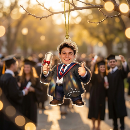 Personalized Graduation Name and Photo Acrylic Ornament