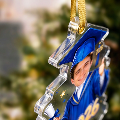Personalized Graduation Name Year and Photo Acrylic Ornament
