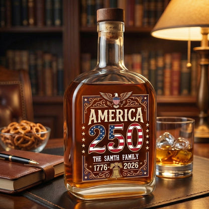 Free For America 250 Years Whiskey Bottle