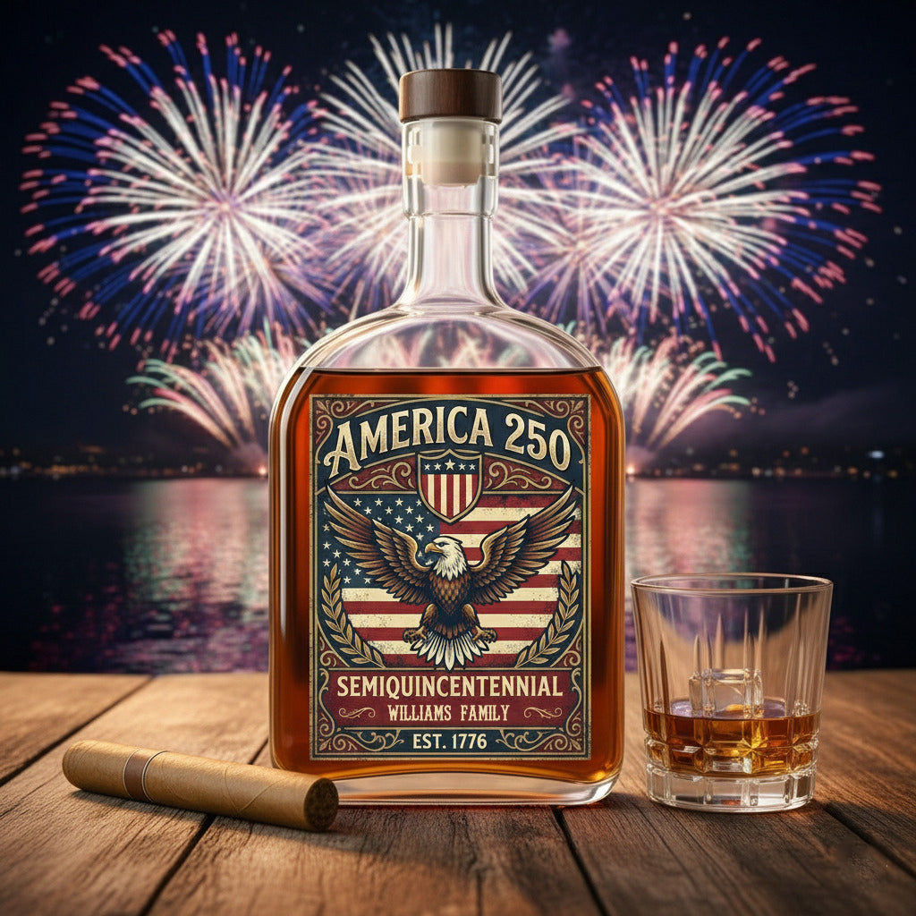 America Semiquincentennial 250 Years Of Freedom Whiskey Bottle