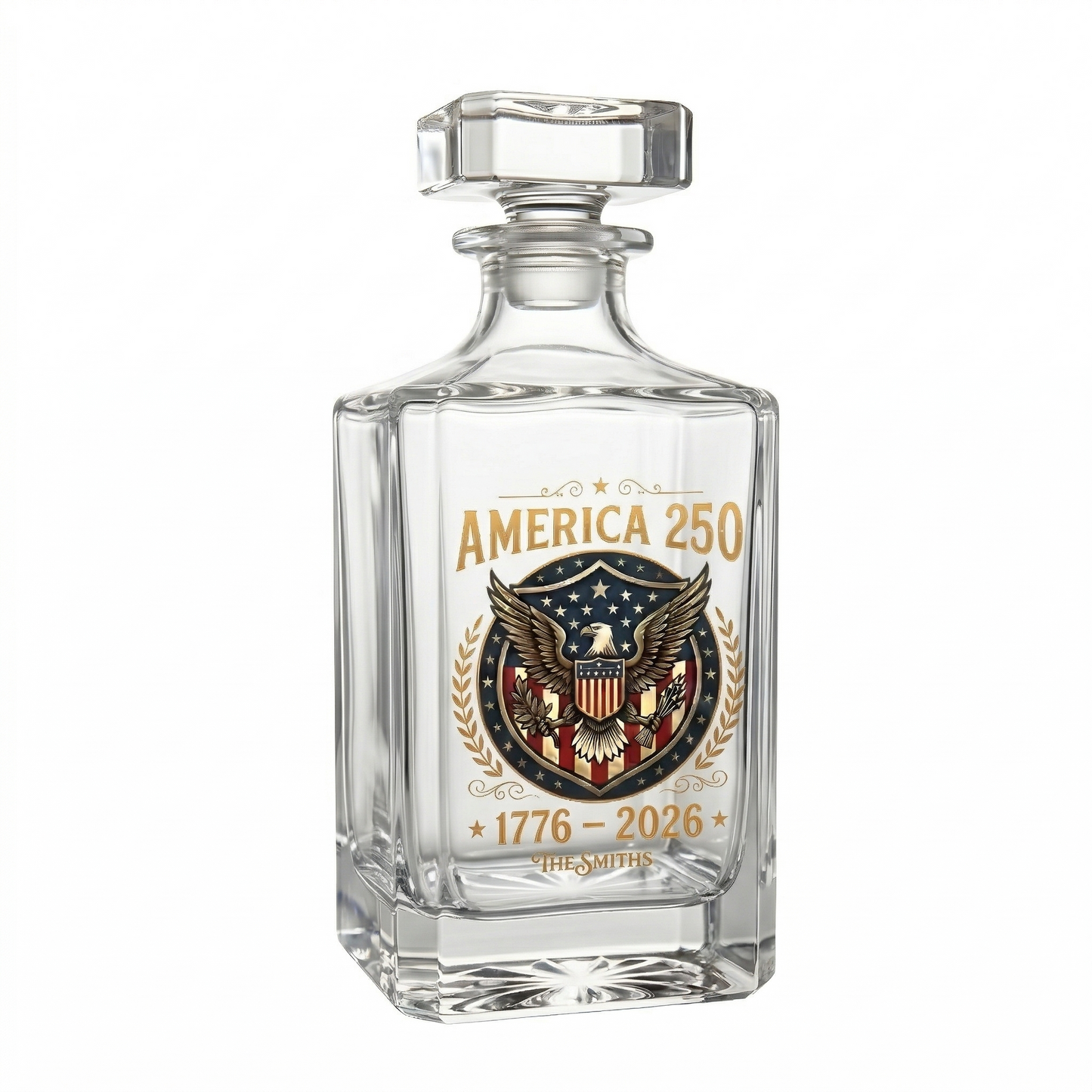 God Bless America 250 Years 1776 - 2026 Decanter