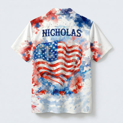 Custom Name American Pride Patriotic 250th Anniversary Eagle 1776–2026 Hawaii Shirt