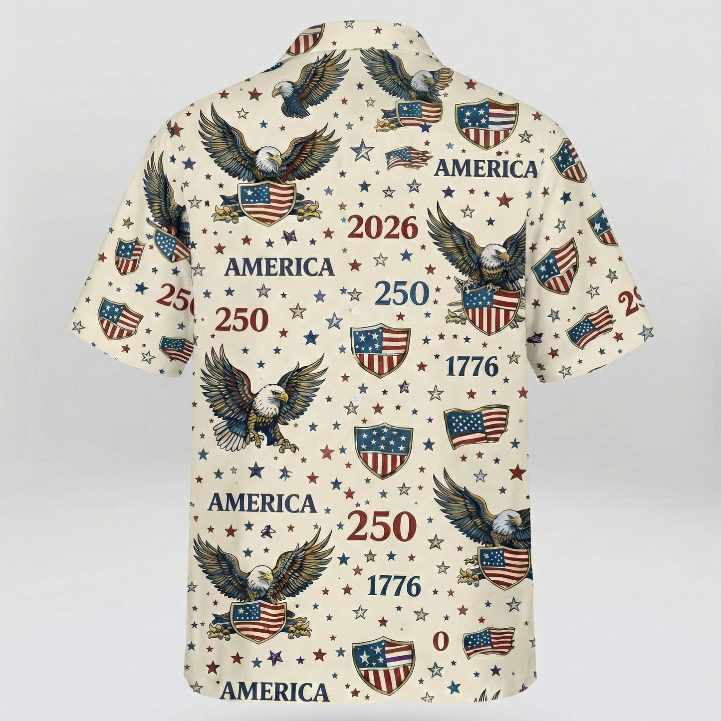 Celebrate America's 250th Anniversary Personalized Patriotic Hawaiian Shirt