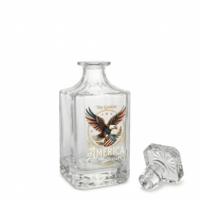Celebrate 250 Years of America USA Anniversary 1776-2026 Decanter