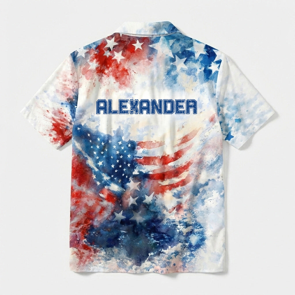 Custom Name Patriotic 250th Anniversary God Bless America Eagle 1776–2026 Hawaii Shirt