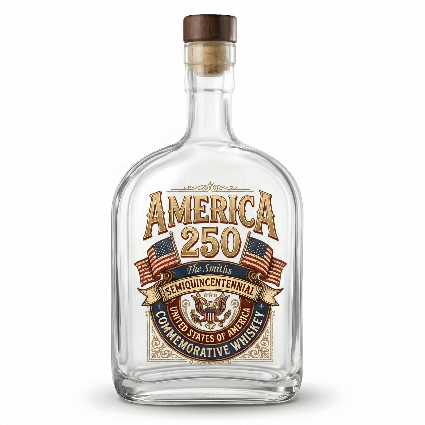 American 250 Years Semiquincentennial – Patriotic Gift 2026 Whiskey Bottle