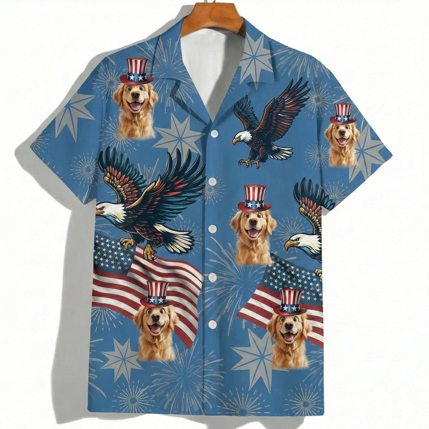 Custom Dog USA 250 Anniversary Eagle 1776-2026 Hawaii Shirt