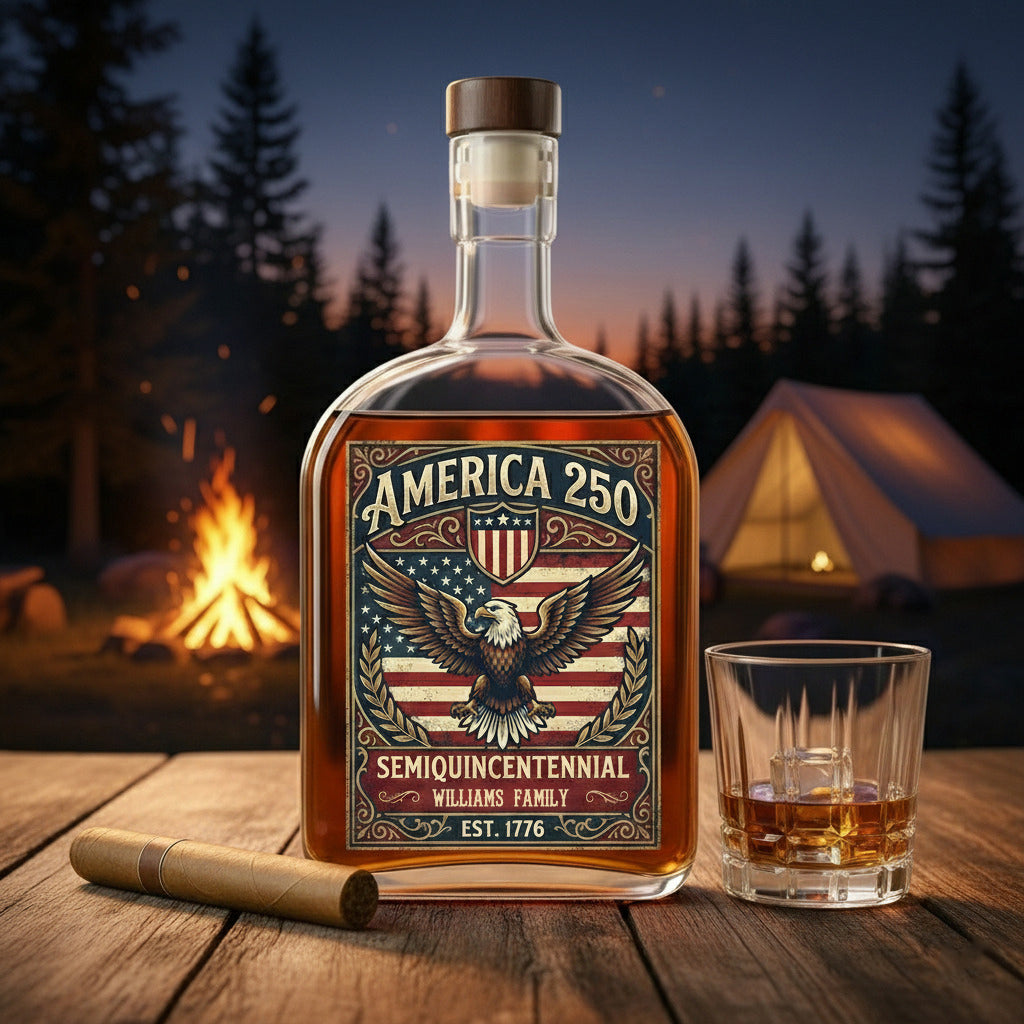 America Semiquincentennial 250 Years Of Freedom Whiskey Bottle