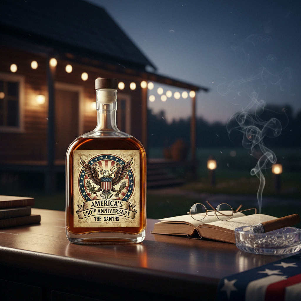 America 250 Semiquincentennial Fireworks Celebration Whiskey Bottle
