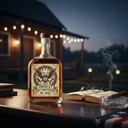 America 250 Semiquincentennial Fireworks Celebration Whiskey Bottle