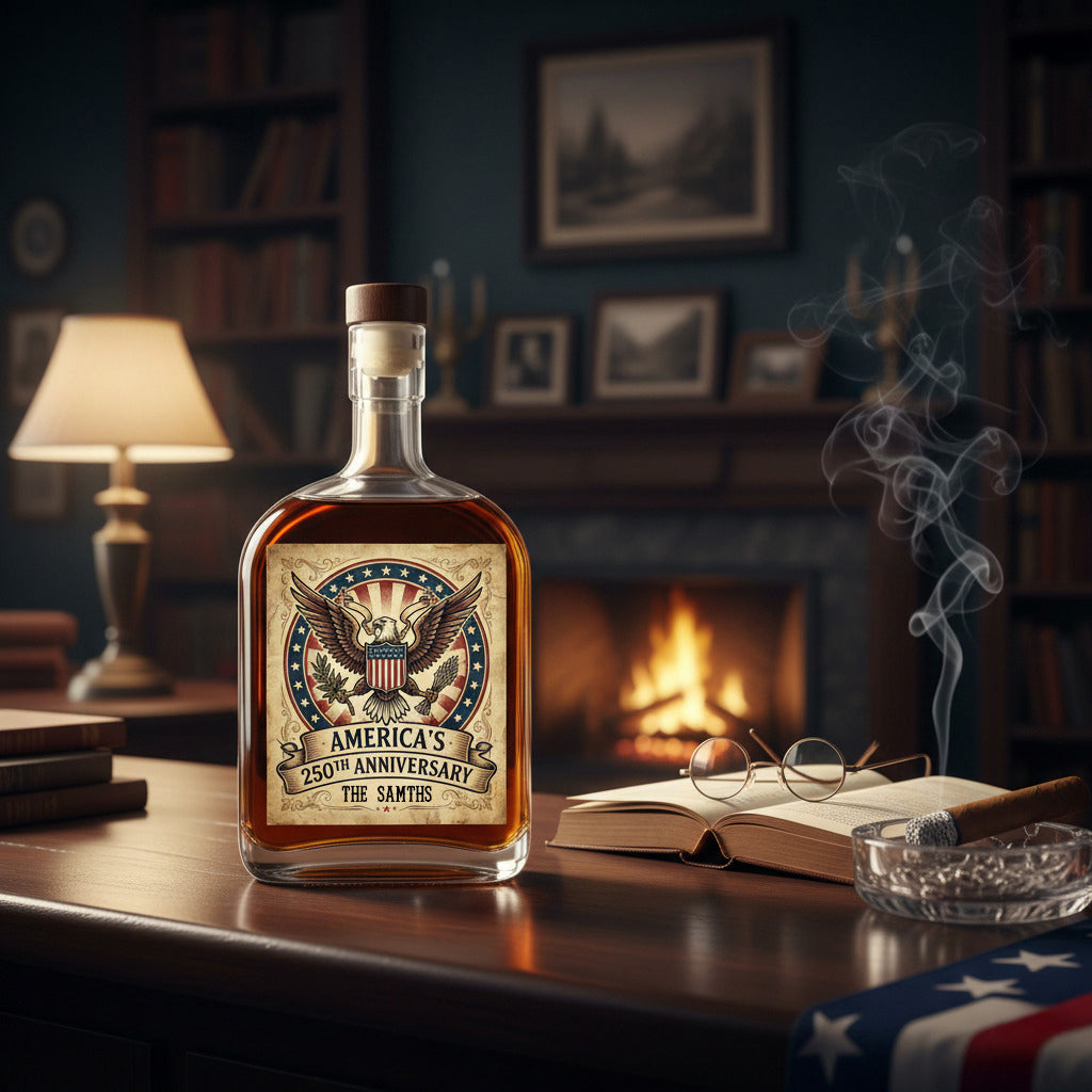America 250 Semiquincentennial Fireworks Celebration Whiskey Bottle