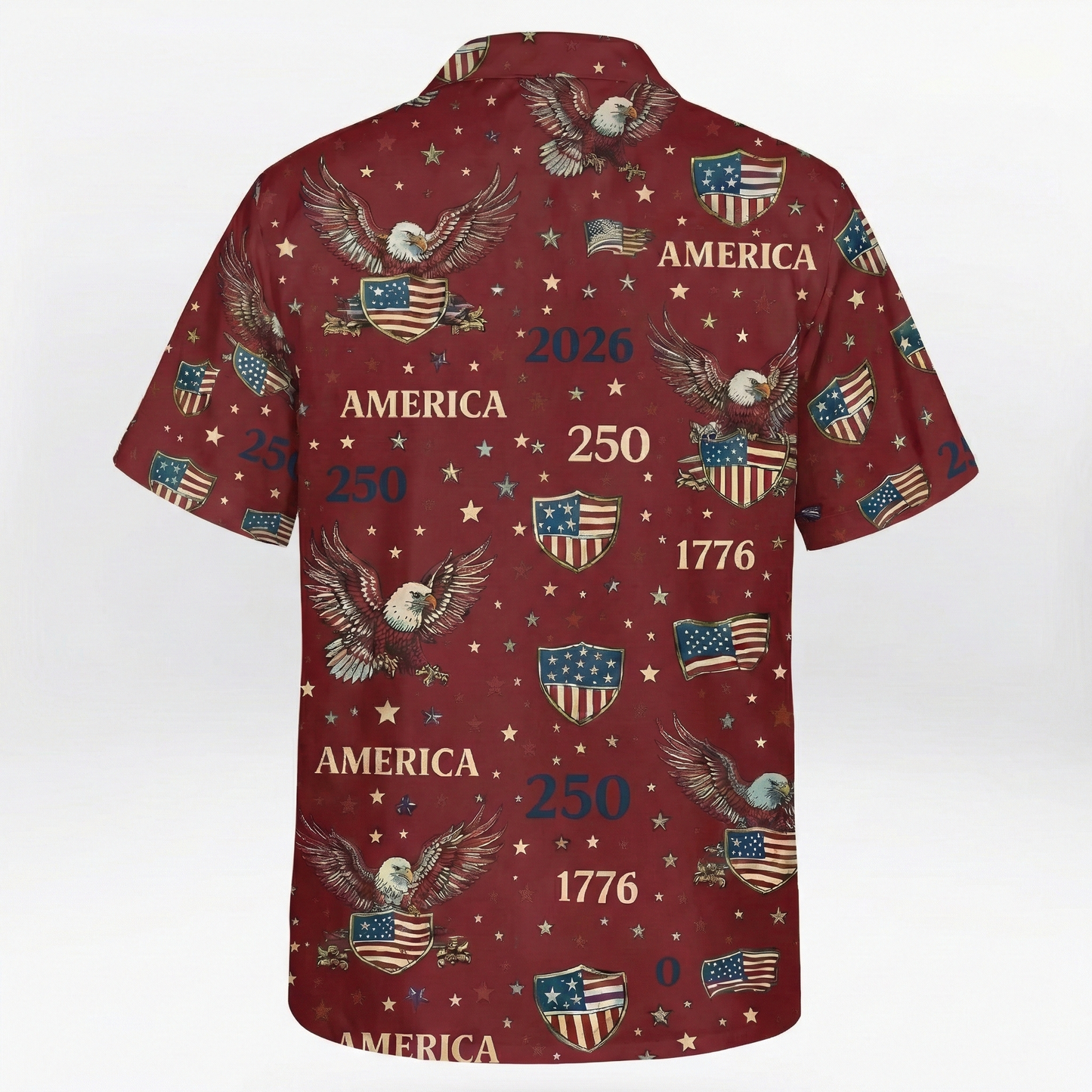 Celebrate America's 250th Anniversary Personalized Patriotic Hawaiian Shirt