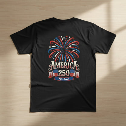 America 250 Firework Back Shirt